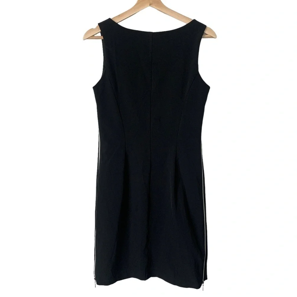 A.B.S. By Allen Schwartz Side Zippers Sleeveless Bodycon Mini Dress Black Sz 10 - Picture 5 of 11